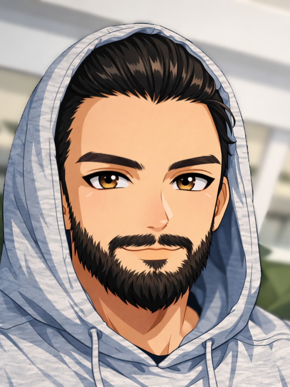 picture of luke rebeiro anime style
